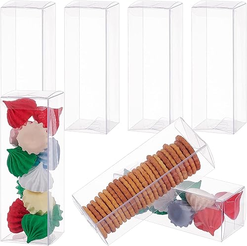Miniatura 8 de BENECREAT 30 cajas de regalo transparentes de 6 x 2 x 2 pulgadas, cajas de embalaje de regalo para bodas y postres