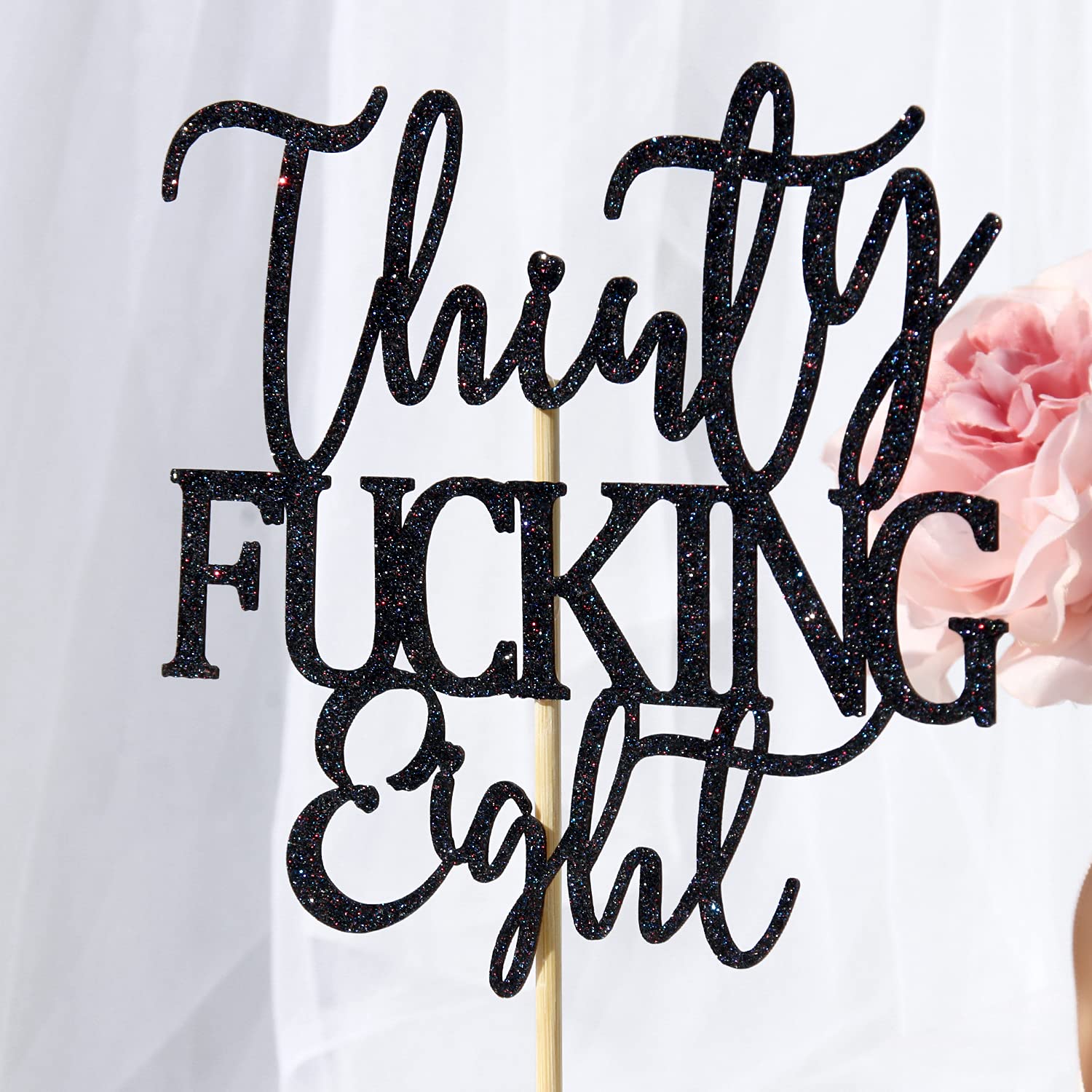 Cheers To 38 Years Cake Topper, 38th Birthday Cake Topper, 38th Anniversary Cake Topper, 38 Cake Topper, 38th Birthday Party, 38 Centerpiece - View #4