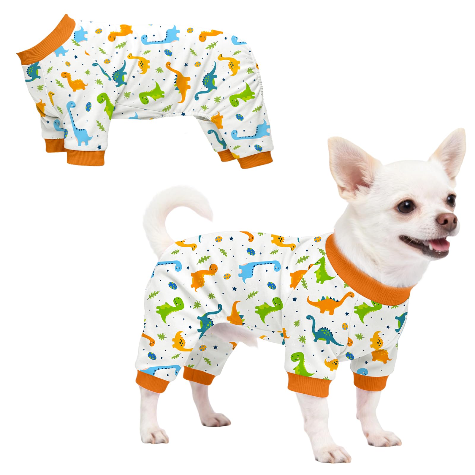 Dog Pajamas for Small Medium Dogs Recovery Suit Dog Pjs Dog Onesie Cute Soft Breathable Puppy Pajamas Pet Spring Summer Stretchy Pjs for Boy Girl - Pink Bows — view 18