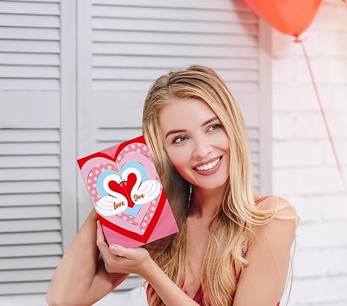 Miniatura 4 de D4DREAM Divertida tarjeta de aniversario para él, su marido, esposa, cisne, amor, tarjeta del día de San Valentín para novio, novia, en forma de