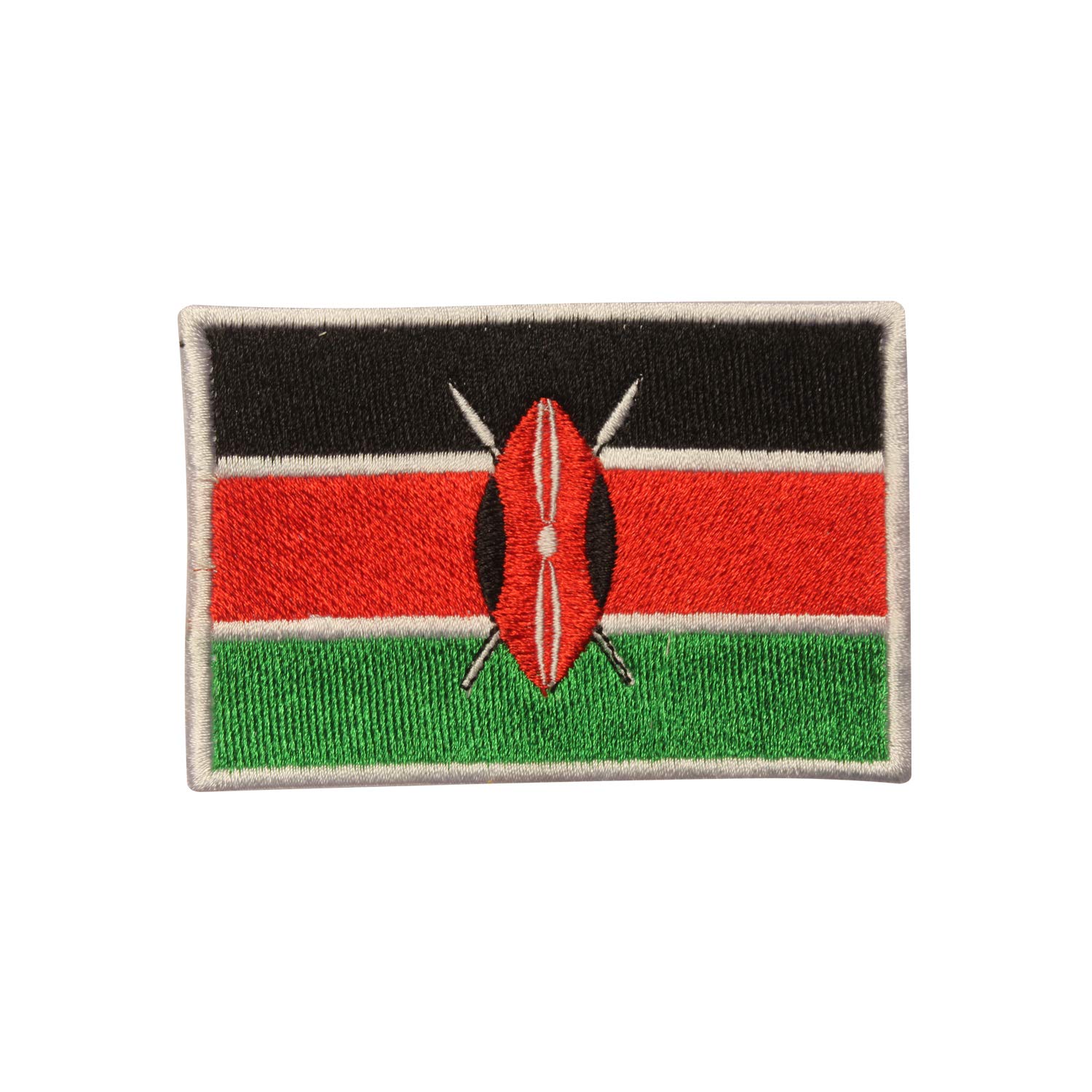 Toppa Stemma Termocollant Bord Ricamata Bandiera Stampa Kenya