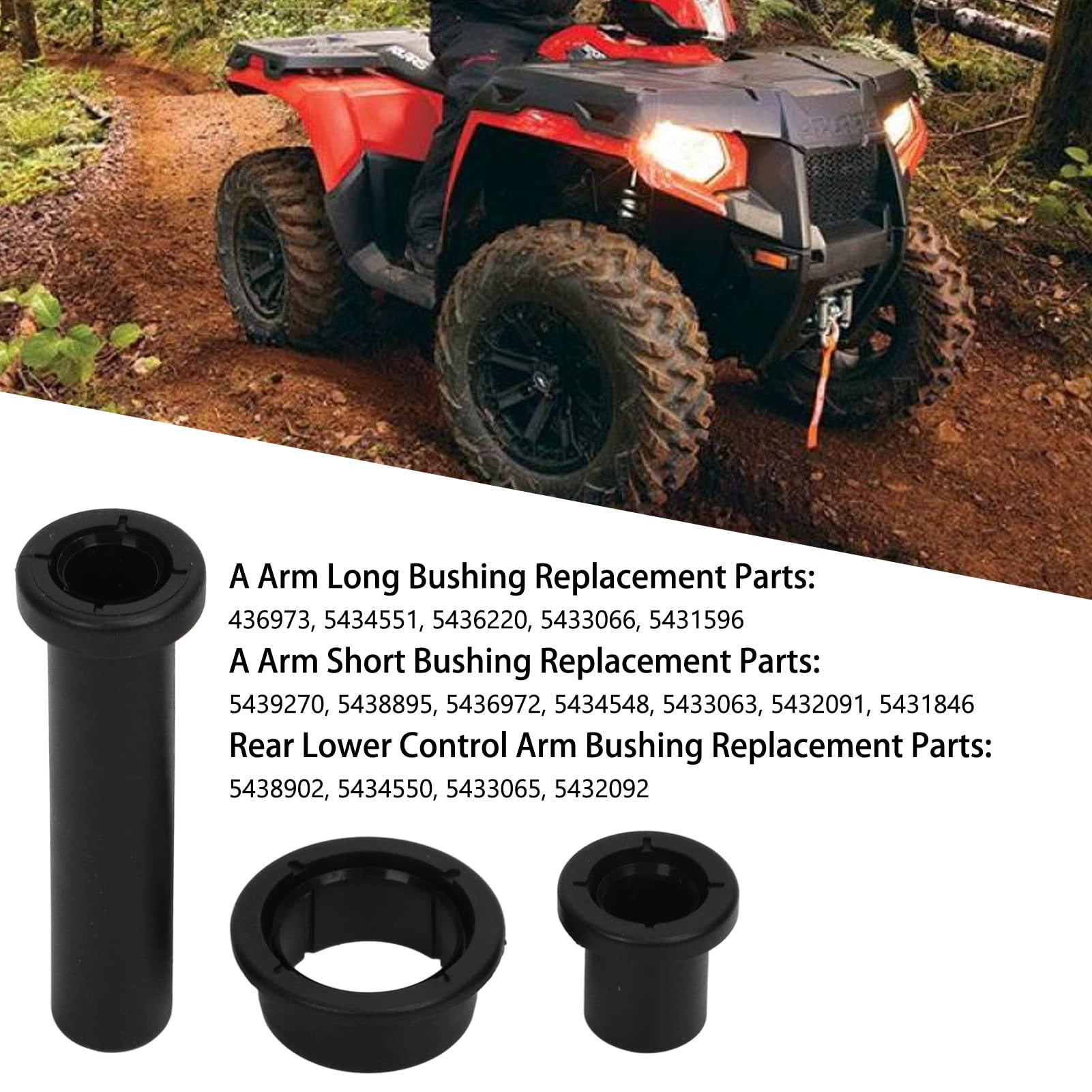Rear Suspension Arm Bushing Kit Flexible ABS Plastic Noise 