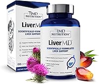 LiverMD by 1MD Nutrition: Liver Support with Siliphos Milk Thistle & NAC | Boost Energy, Detox & Immunity | 60 Capsules