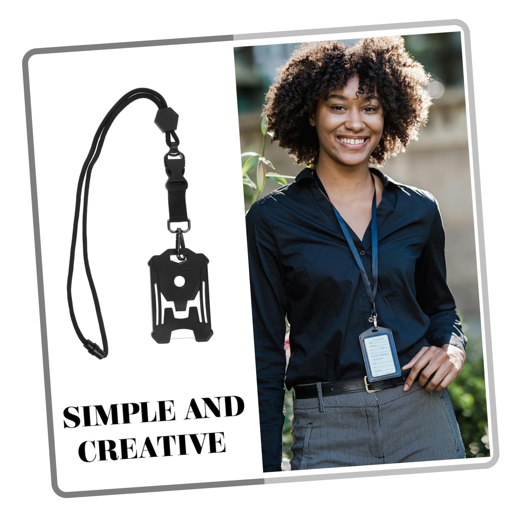 NUOBESTY 4pezzi Portacarte Id Con Cordino Custodia Per Badge e Compatibile Con Tesserini Per Laccetto