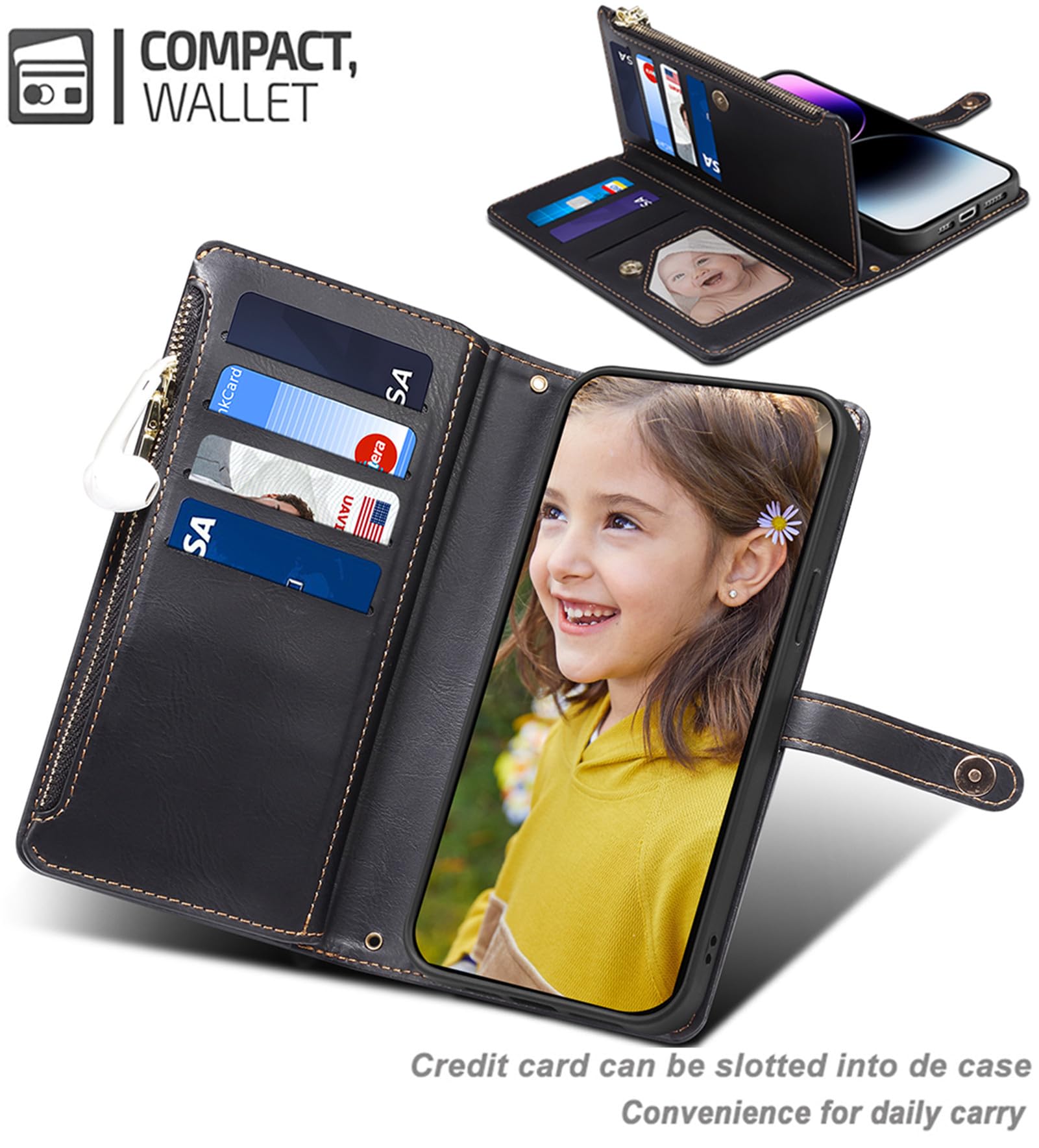 Funda Para Google Pixel 6a, Tipo Cartera Con Ranuras