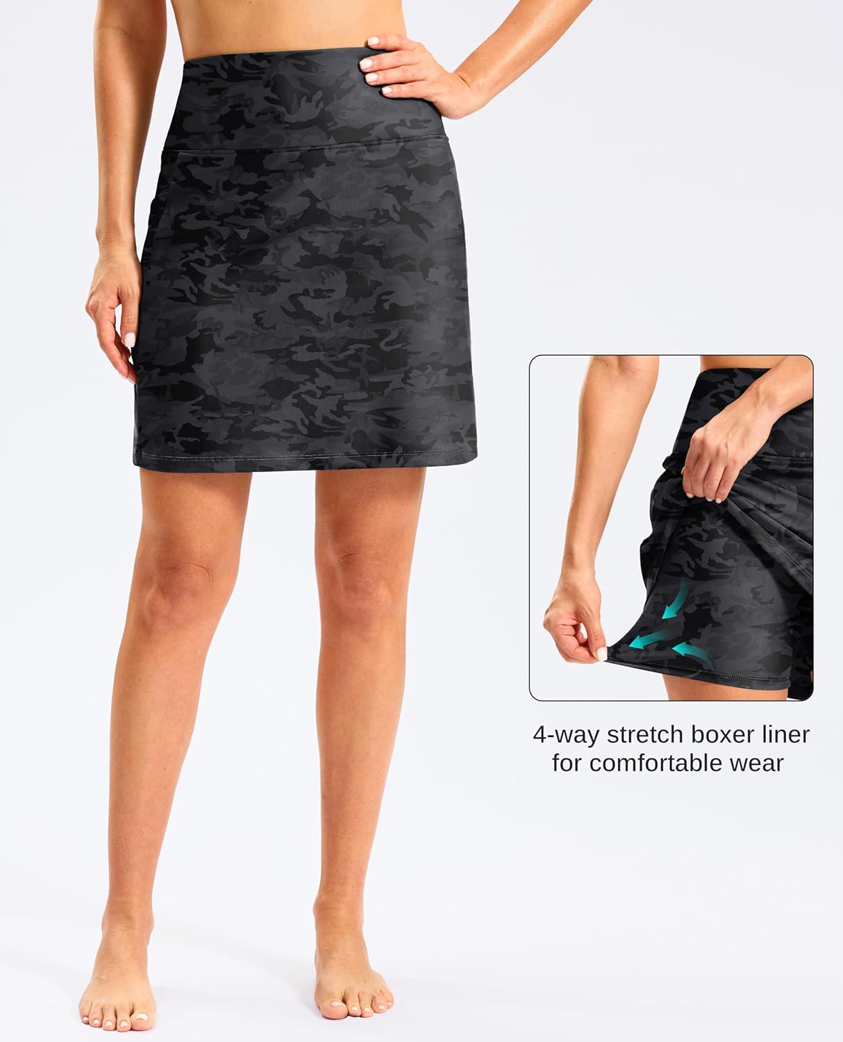 G Gradual Women's 18" Long Swim Skirt with Pockets High Waisted Modest Swimsuit Tummy Control Bathing Suit Bottoms for Women - Image 3