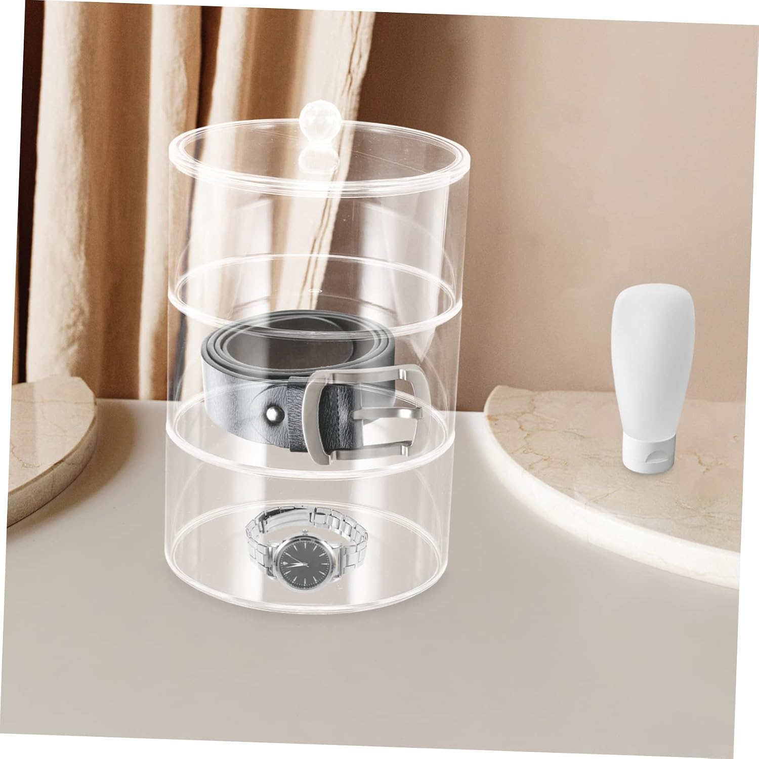 Levemolo Elegant Acrylic Jewelry Box Multi-Layer Organizer Perfect for Home Office