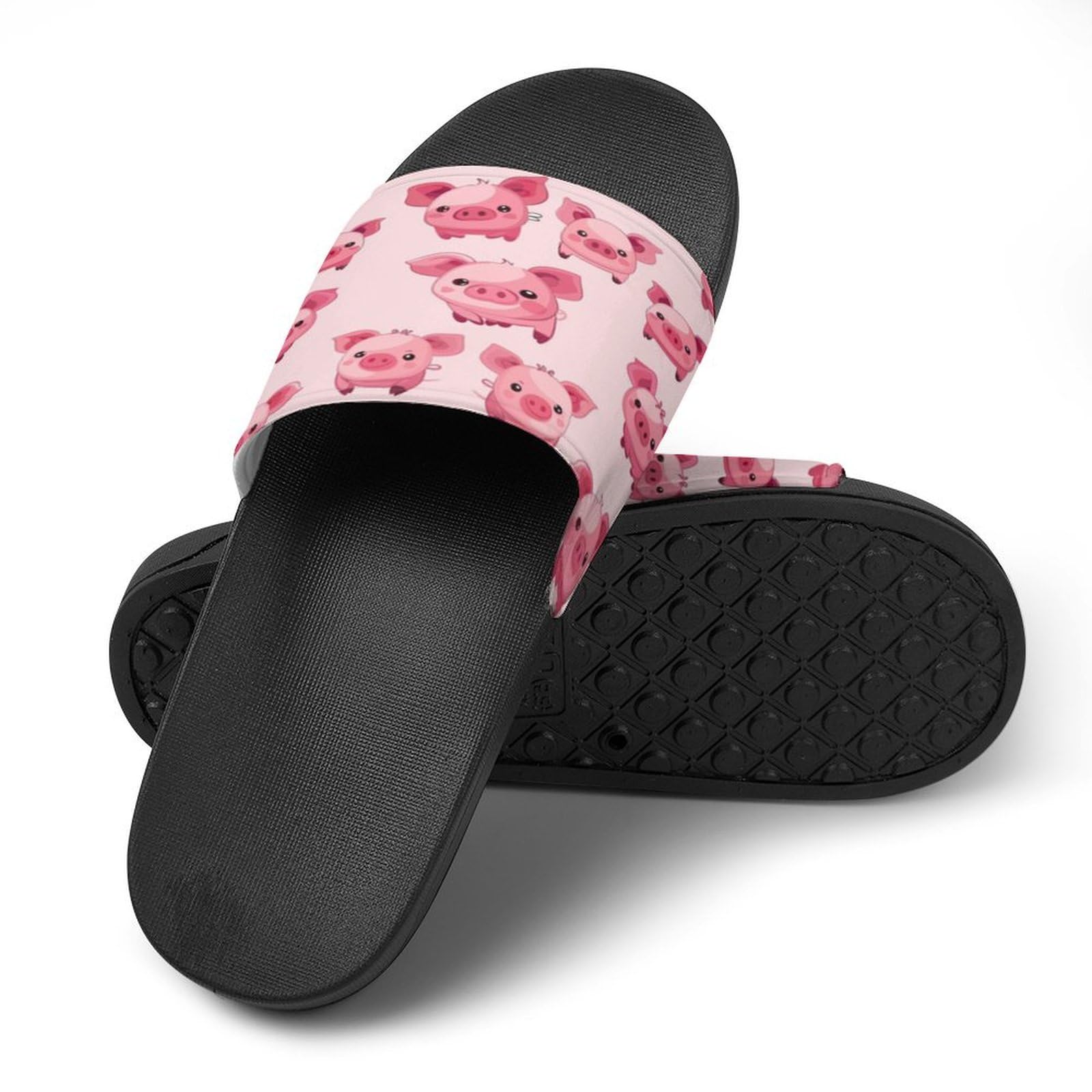 Chaussons cochon rose antidérapants contre les pieds froids 41 - 8
