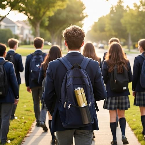 Miniatura 5 de Chandler Botella de acero inoxidable al vacío de 16 onzas – Aislada para café caliente y frío, té y bebidas – Cabe en soportes de automóviles – Taza