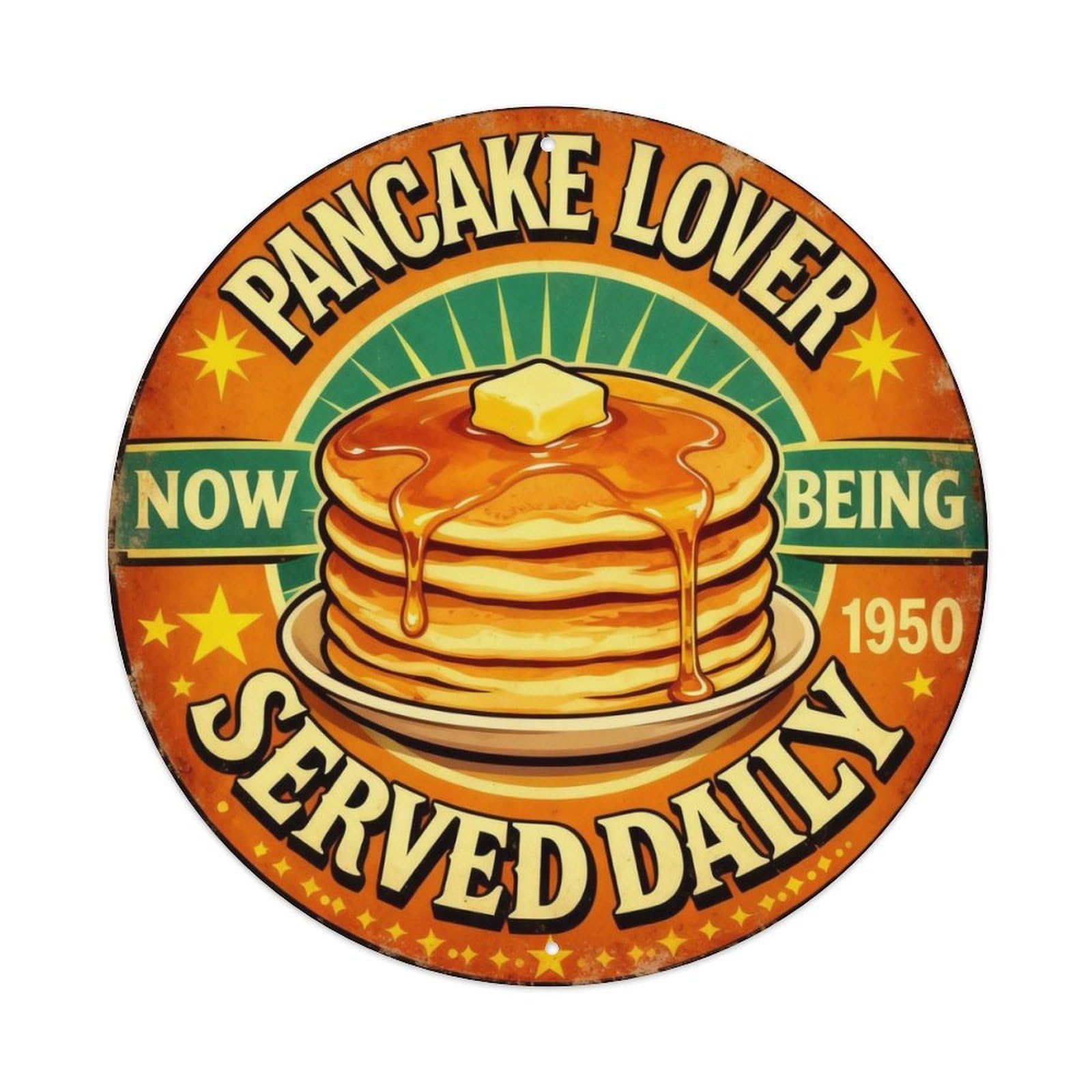 Pancake Lover Breakfast Sign Metal Tin Sign Plaque