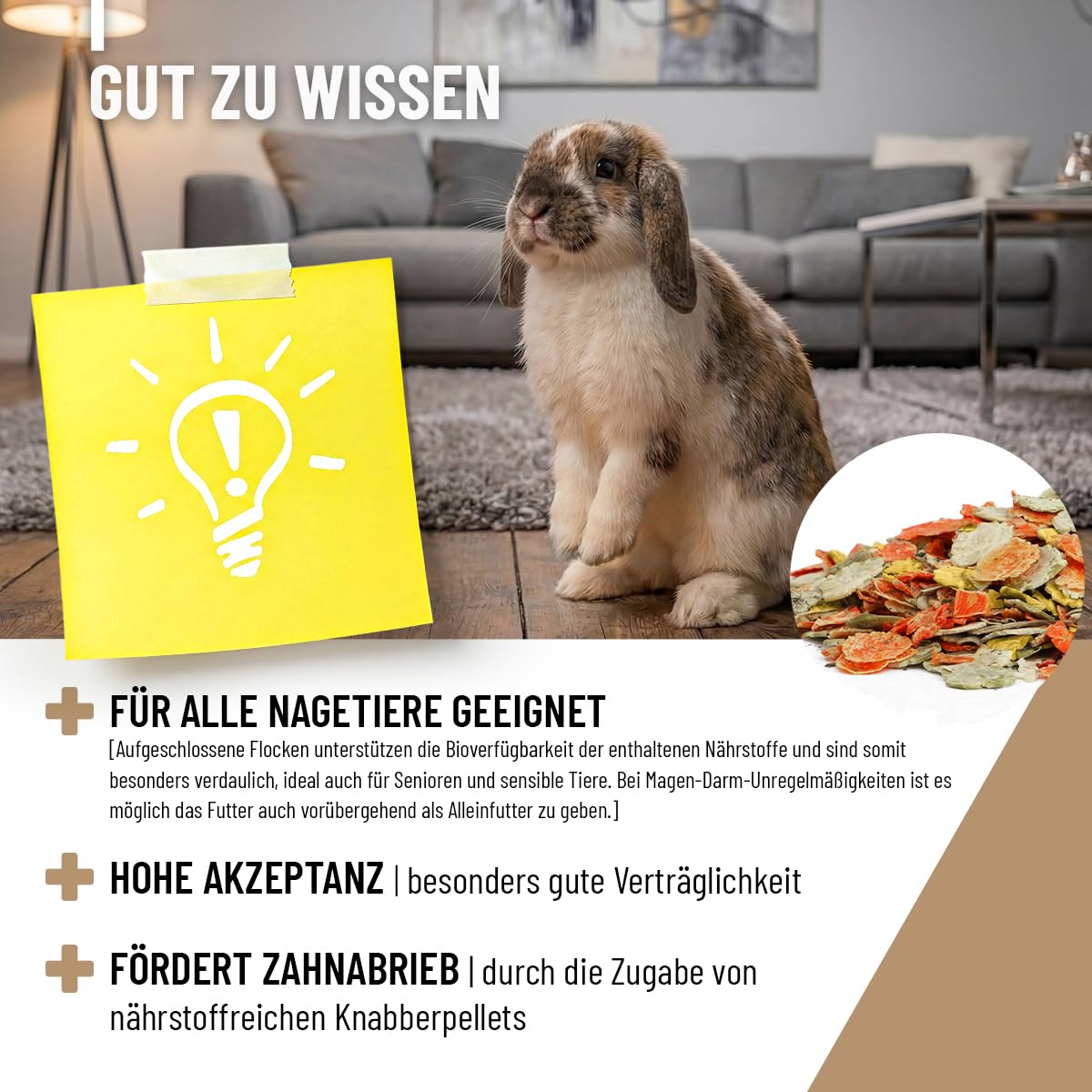 ReaVET Natur Nagerfutter 10 L – Kaninchenfutter, Meerschweinchenfutter auch für Hamster & Mäuse I Artgerecht mit Gemüseflocken, Kräutern, Getreide & Luzerne I Ohne künstliche Zusätze