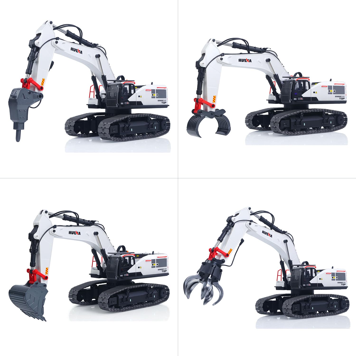 Toucan RC Hobby 1/14 HUINA RC Escavatore in Metallo Modello 1594 Luce RC Batteria 28 CH Suono