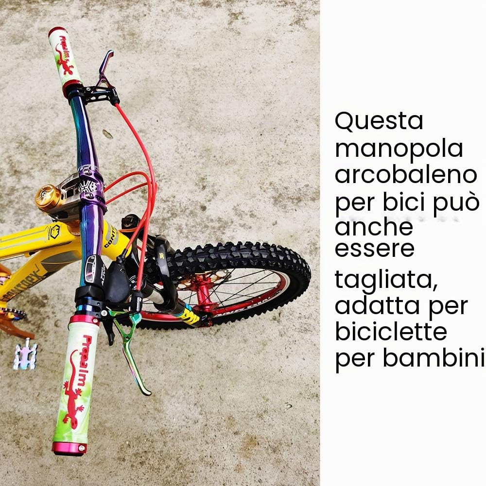 Manubrio colorato per Bicicletta MTB 31,8 mm x 780 mm AM XC DH Downhill Racing Bike Rise Rainbow Manubrio