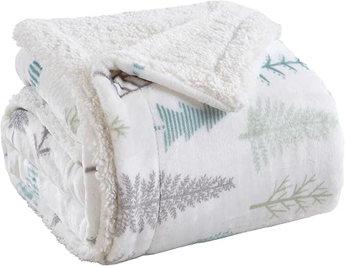 Great Bay Home - Manta reversible de Sherpa y vellón aterciopelado Manta para cama suave cálida y mullida de vellón Colección Kinsley