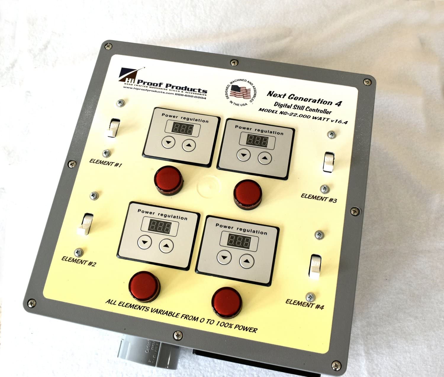 Improved 22,000 watt Quad Moonshine Still Controller & 4 Electric Heating Elements 2