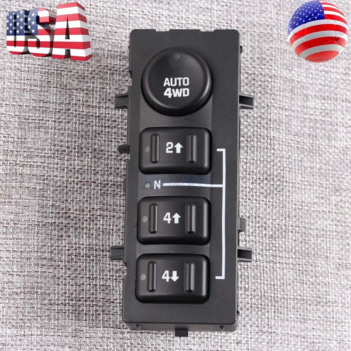 Replacement Auto Parts for 4WD 4x4 Transfer Case Selector Dash Switch for Chevrolet Tahoe Suburban 19259313Mod-R36R-11495