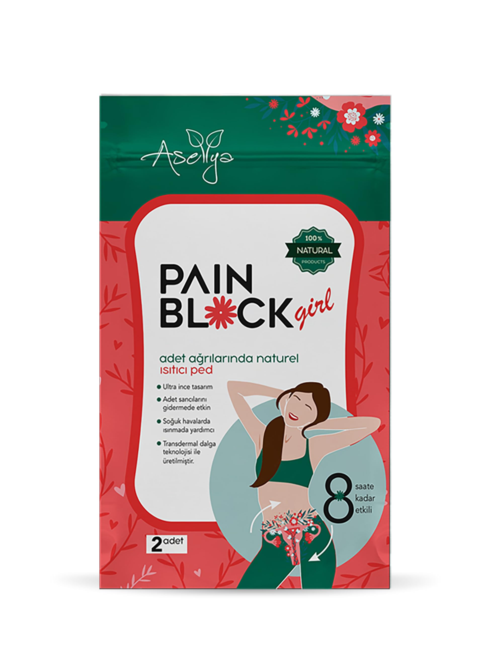asellya sağlıklı yaşam Aselya Pain Block Girl Regl Bandı