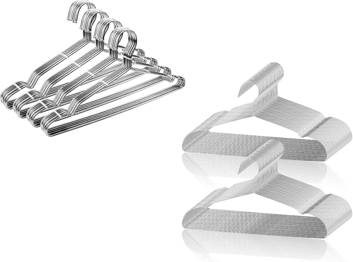 Coat Hangers 40 Pack Clothes Hangers, Seropy Metal Hanger Heavy Duty Wire Hangers with Non Slip Notch, Ultra Thin Stainless Steel Hanger Space Saving Clothing 16.2 Inch