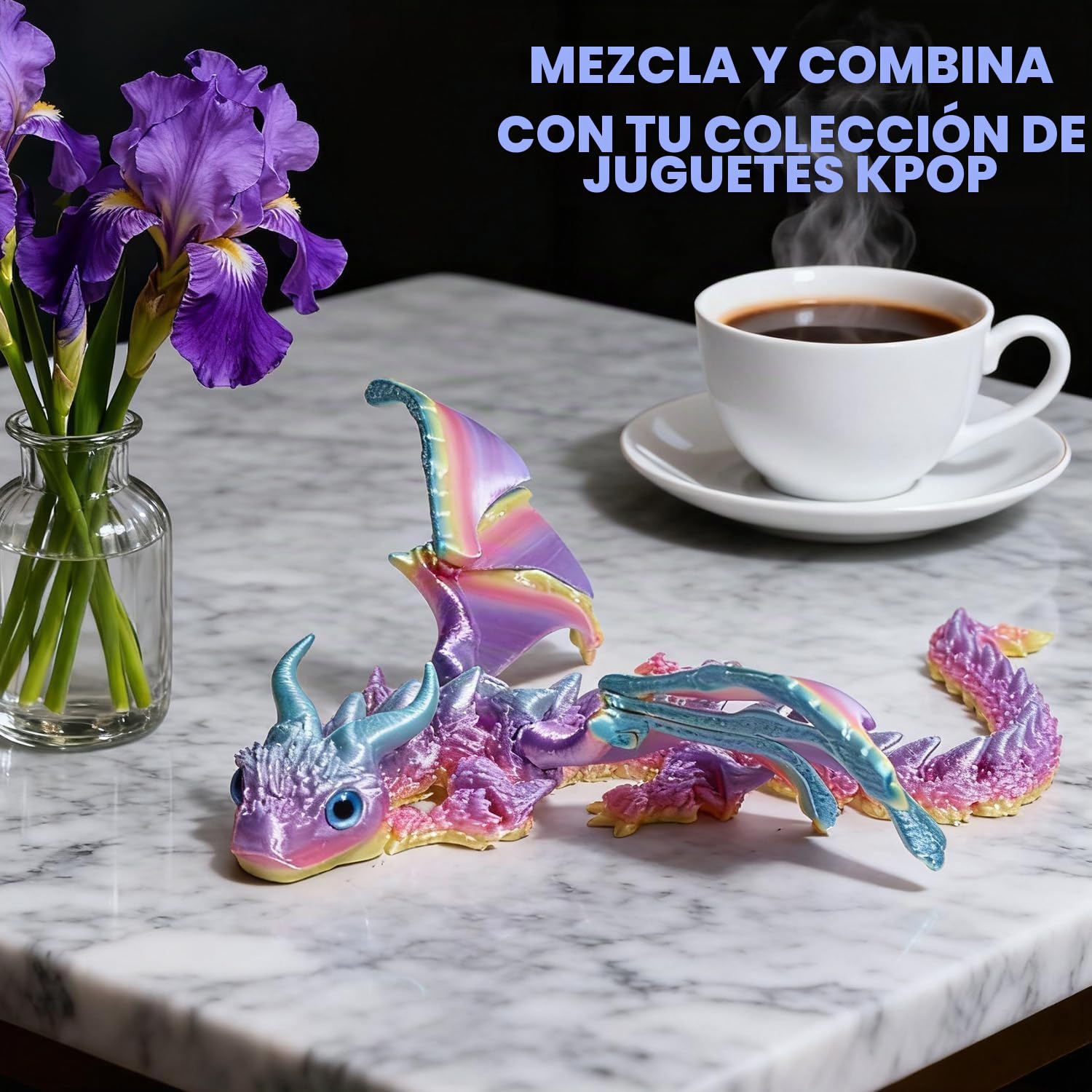 Dragón Articulado con Alas Impreso en 3D – Fidget spinner Flamewing, juguete de Cómo entrenar tu dragón, Dragon Juguete Flexible con Articulaciones Móviles, Decoración Hogar y Oficina, Regalo Navidad