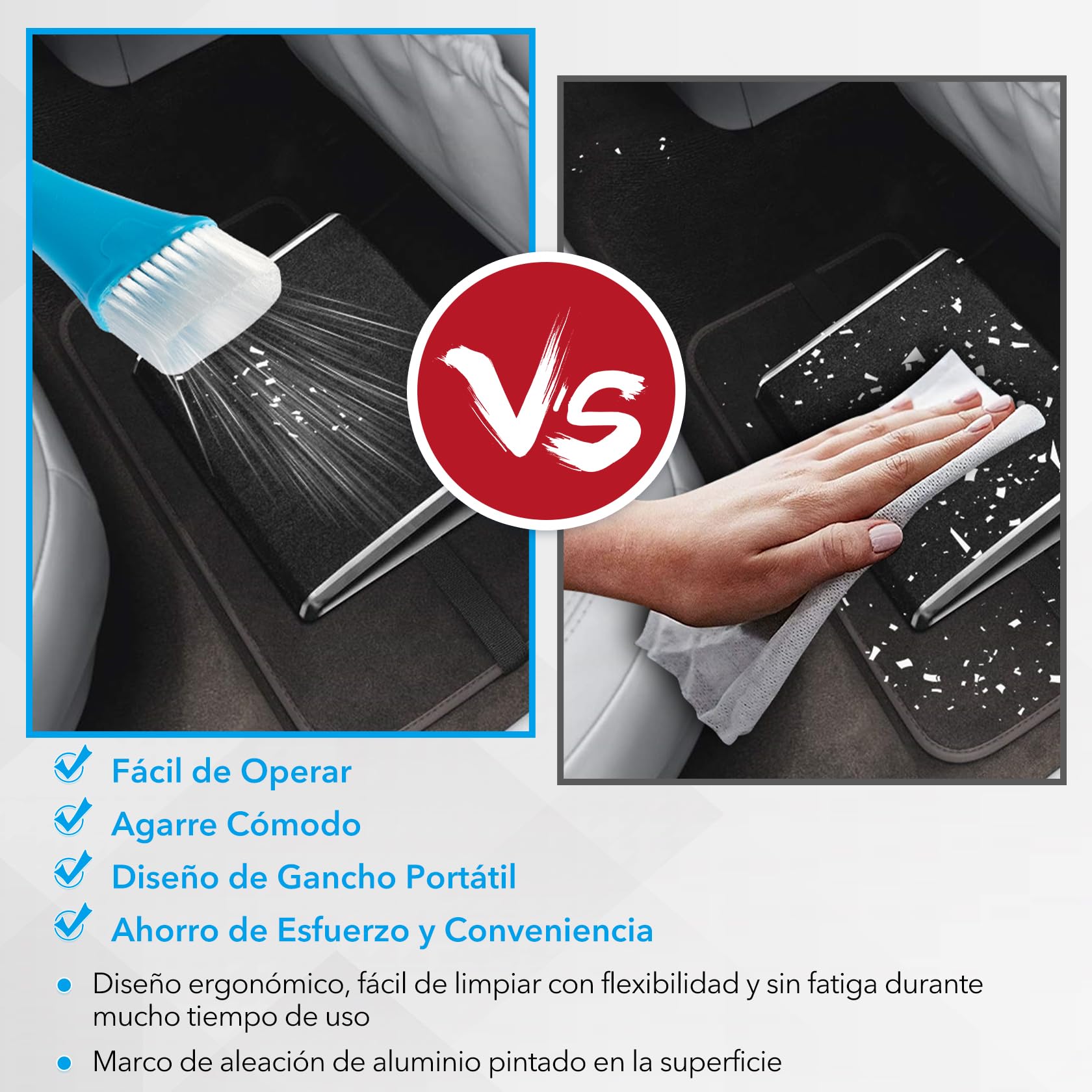 CarBole Pistola de Limpieza de Coches de Aleación de Aluminio 6-9.2Bar,Pistola de Aire para Compresor,Las Cabezas de Pistola Cuadradas Son más Adecuadas para Limpiar Interiores de Automóviles