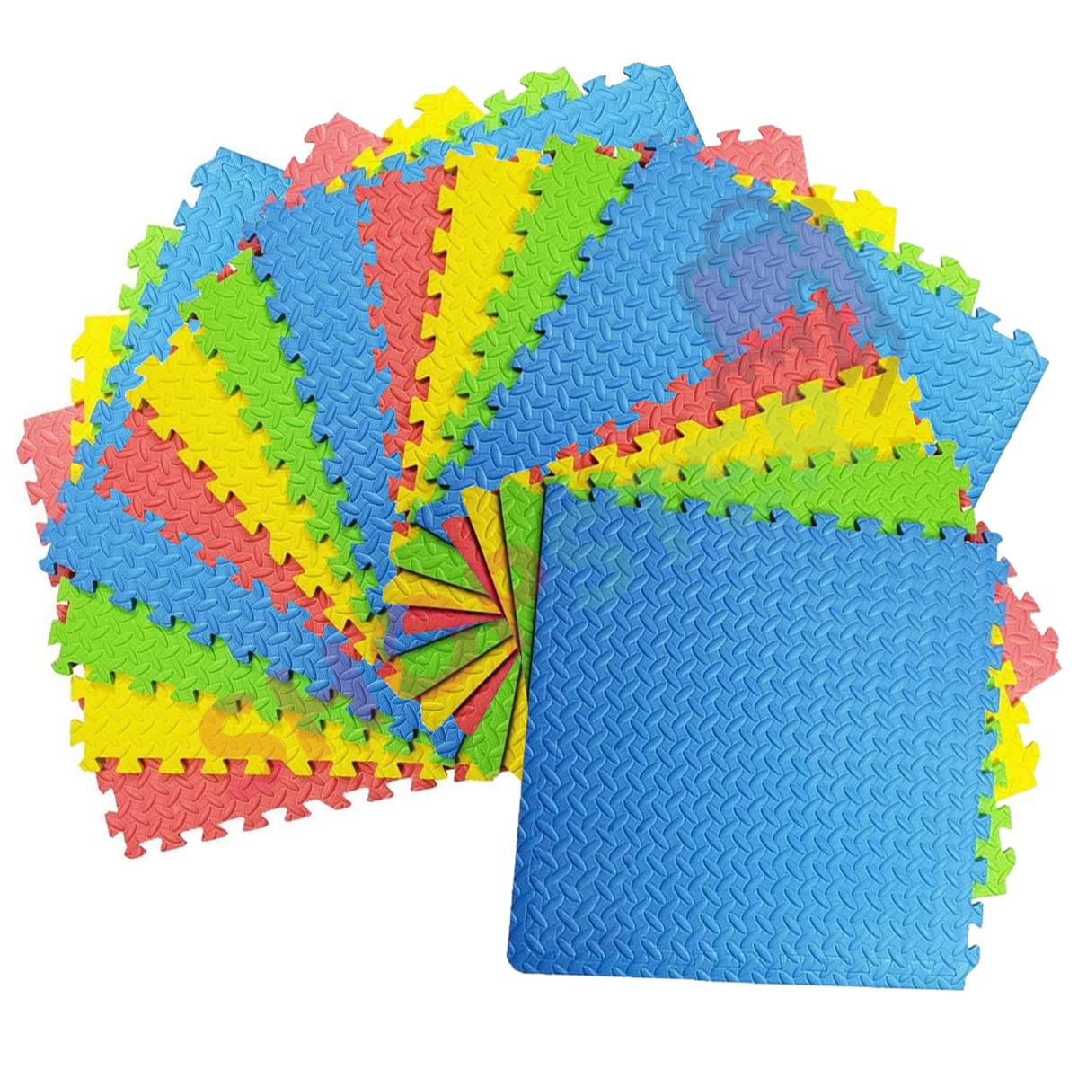 Shopster Interlocking EVA Foam Padding, Non-Toxic Foam Mat Floor Tiles, Thickness 12 & 20 MM, Size - 16 sq ft, 32 sq ft, 48sqft and 64 sq ft