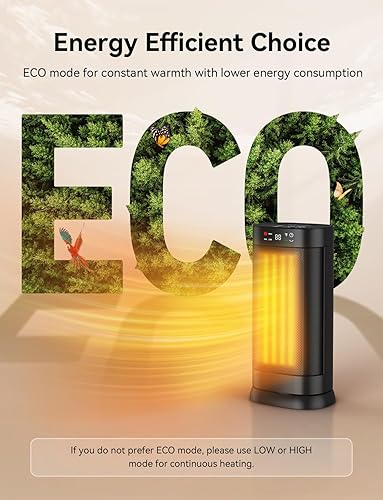 Miniatura 6 de Calentador de espacio de 1500 W, calentador eléctrico portátil que calienta 200 pies cuadrados para uso en interiores, oficina, garaje, calefacción