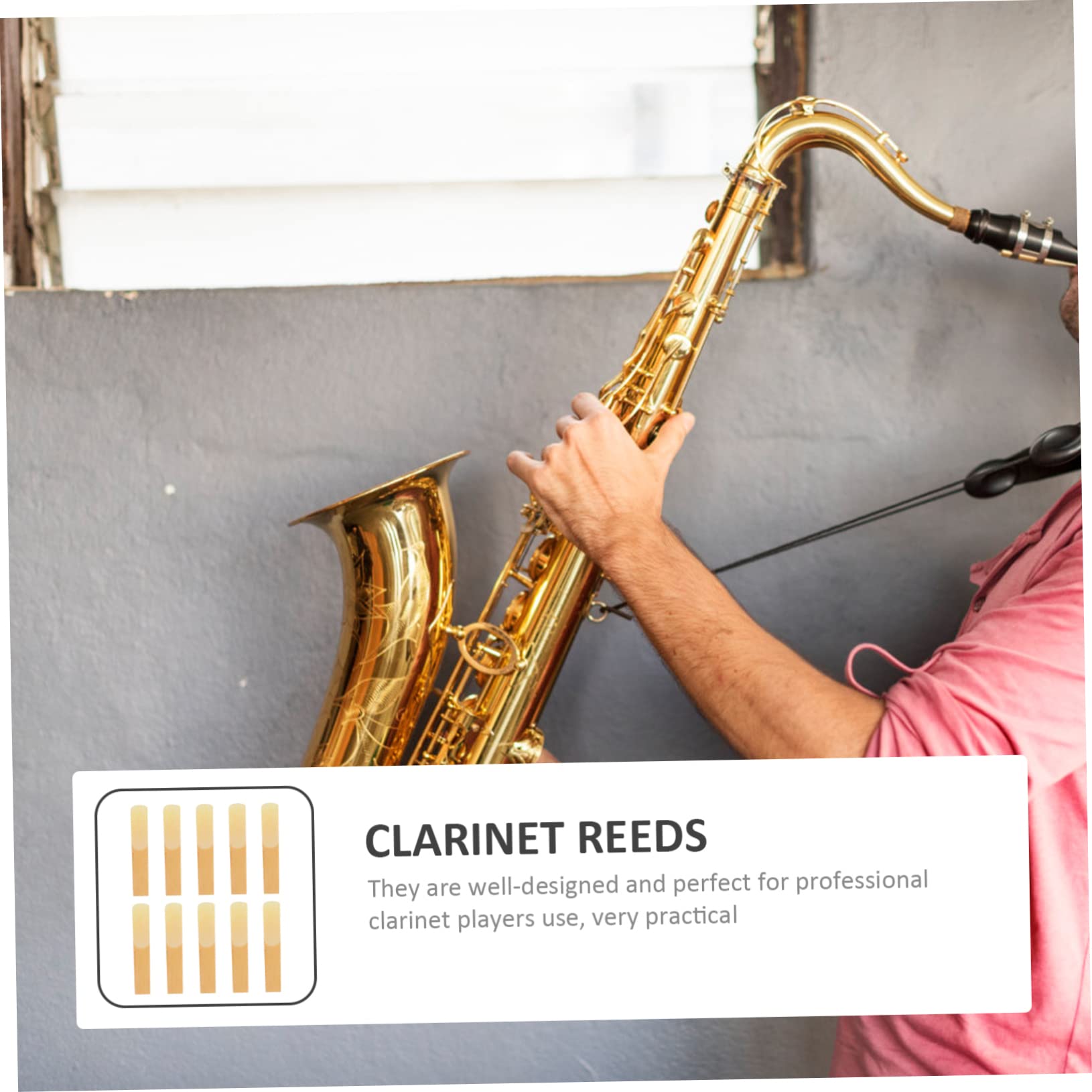 BESTonZON 50 Uds Clarinete Punta Más Delgada Clarinete Herramienta Accesorios Para Instrumentos Instrumento Tradicional Cañas De Saxofón Tradicional Cañas De Viento Cañas De Saxofón Natural