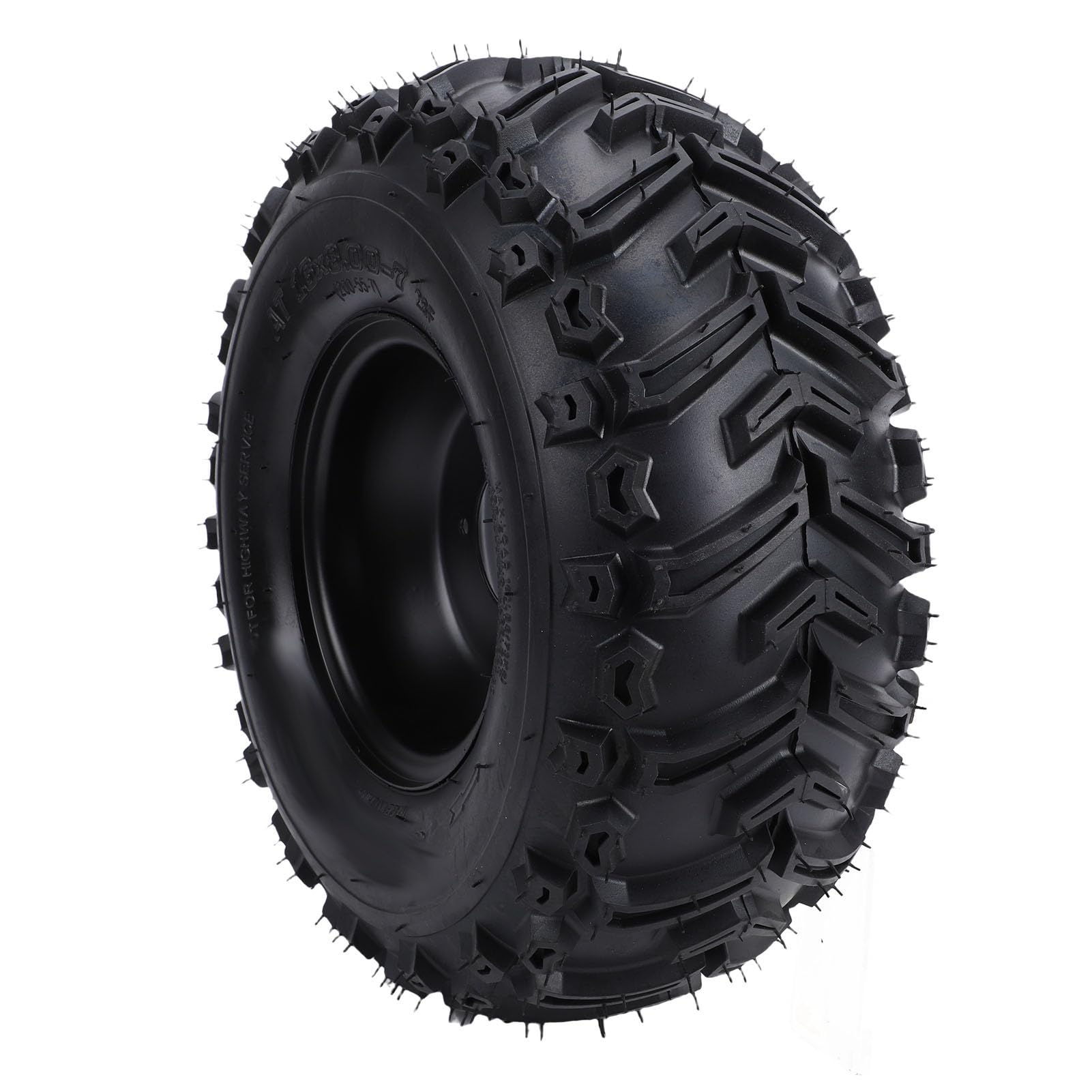 KIMISS 16x8 7 Tubeless-Reifen, Pannensicher, für Jedes Gelände, ATV, UTV, Quad, Go-Kart, Golfwagen, Robustes Gummi, 7 Zoll, 4 Löcher, Felge Links und Rechts