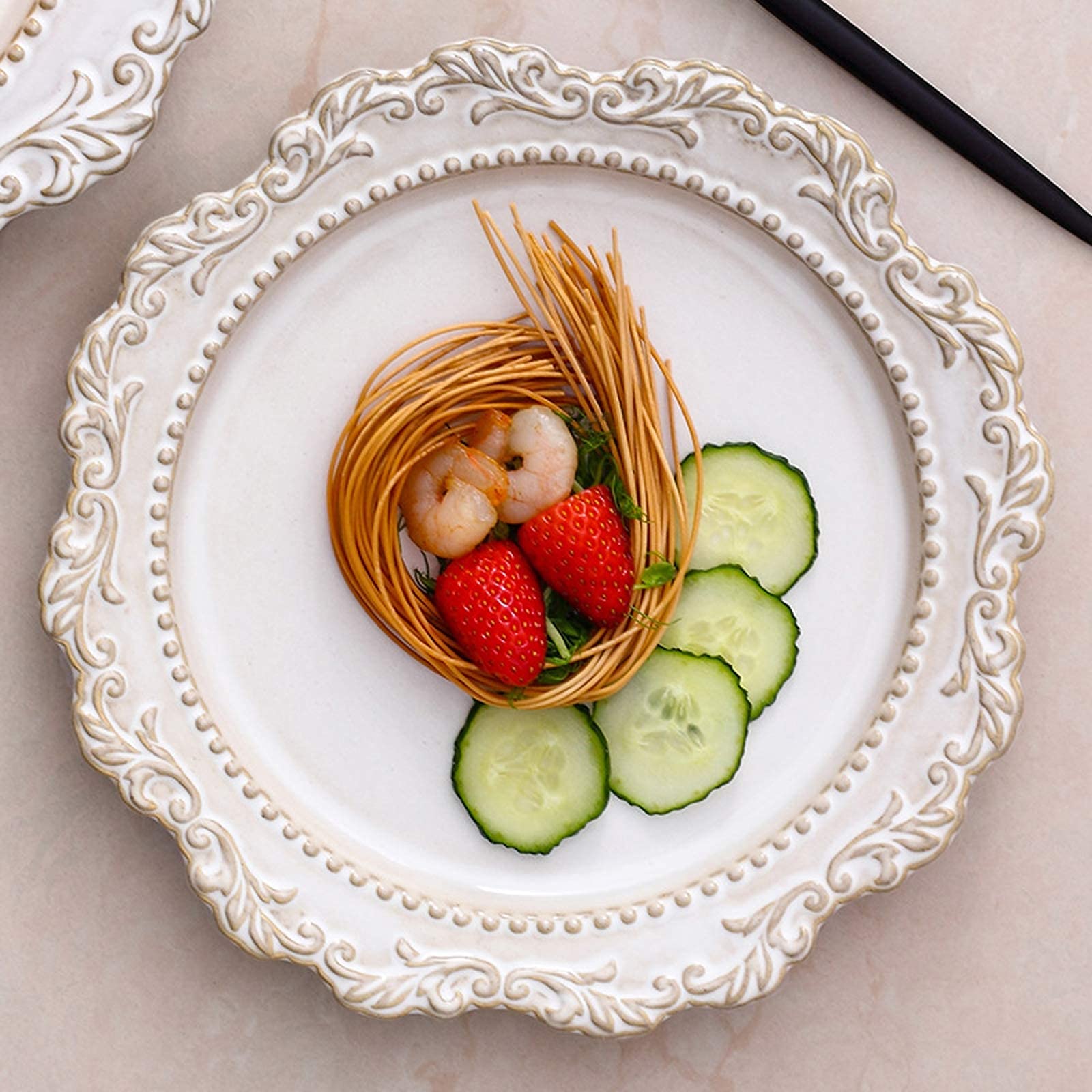 Amazon｜ディナープレート、セラミック食器セット 24 フランス