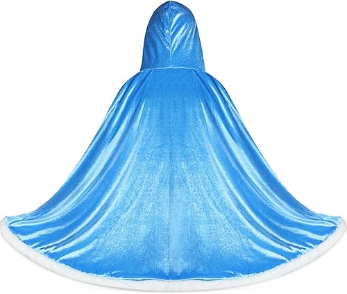 Miniatura 2 de SATINIOR 4 piezas de disfraces de princesa con capucha para niñas, disfraces de princesa, accesorios de fiesta