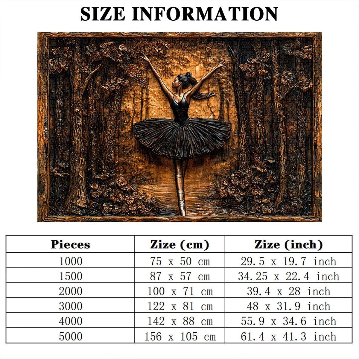 Puzzle 2000 sztuk Balet dla dorosłych, drewniane puzzle dla dorosłych, drewniane łamigłówki dla dzieci, rodzinne gry edukacyjne, łamigłówki z pudełkiem na prezenty dekoracje do domu, prezent dla