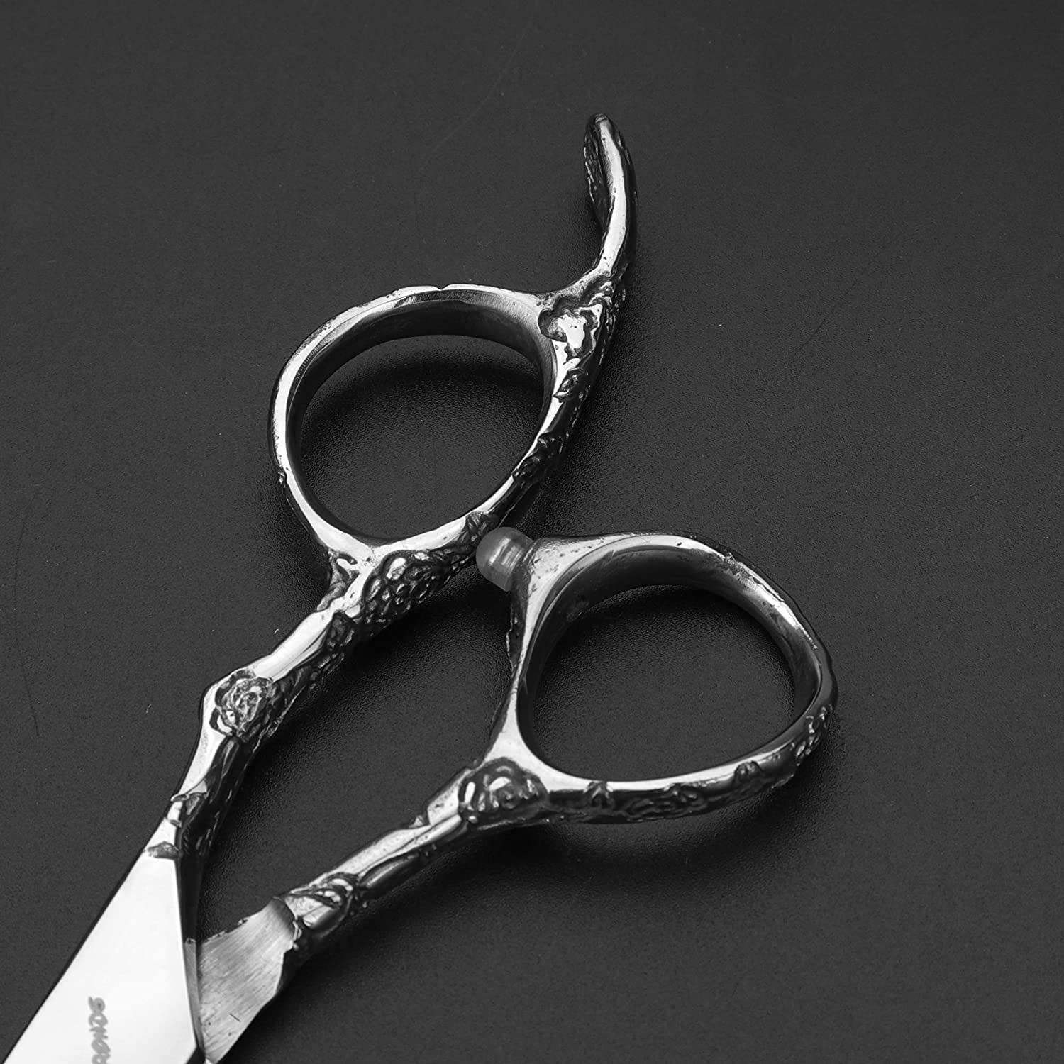 7-Zoll professionelle Friseurschere, Friseur Rose Muster, Friseur Schere, Styling Werkzeuge, japanische Edelstahl Haarschneider(7-Zoll-Schneideschere-E)