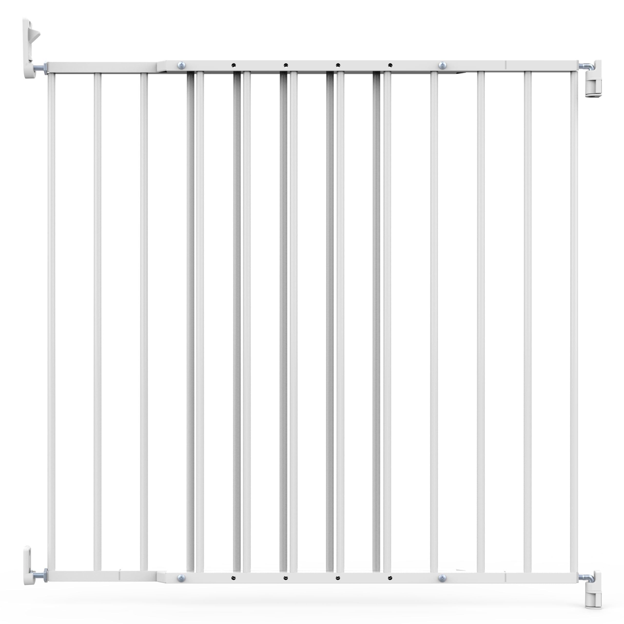 Geuther 4710 WE Türschutzgitter aus Metall zum Schwenken, 4710, Barrierefrei, Verstellbereich 60-107 cm, weiß, 3.64 kg