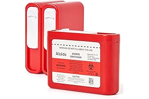 Alcedo 0.1L Sharps Container for Needle and Syringe Disposal