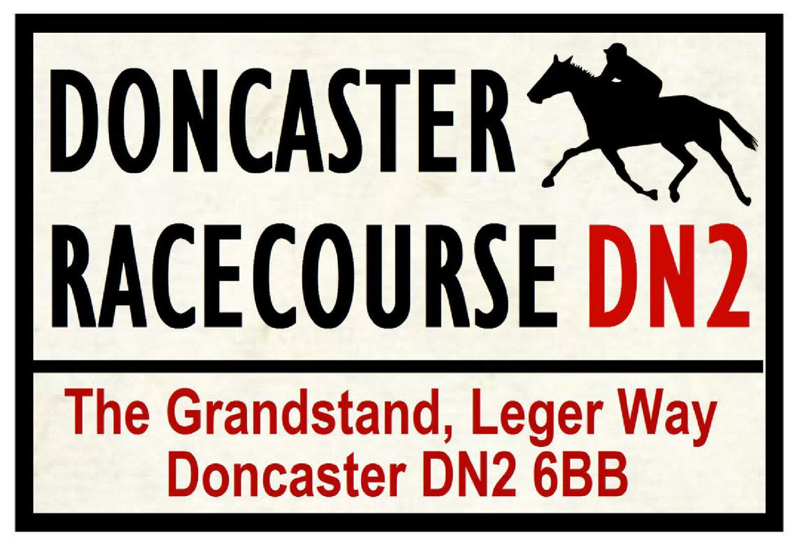 Biopracess Horse Racing Road Signs (Doncaster) Metal Sign 8x12 inches