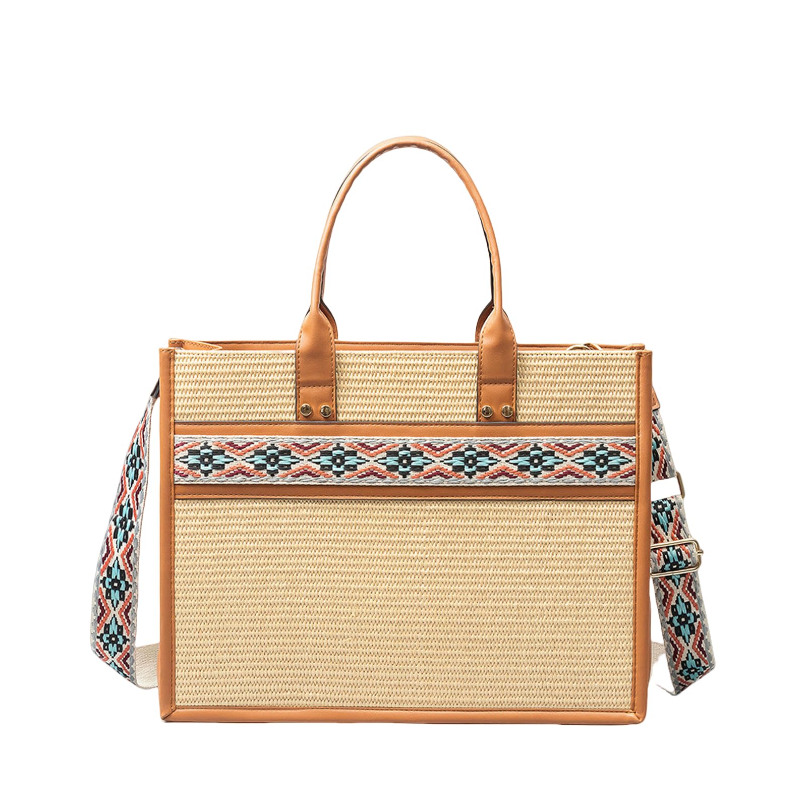 Strohtasche Damen Damen -strohbag Summer Beach Große Handtasche Crossbody Tasche Handgefertigte Gewebte Tasche-schwarz
