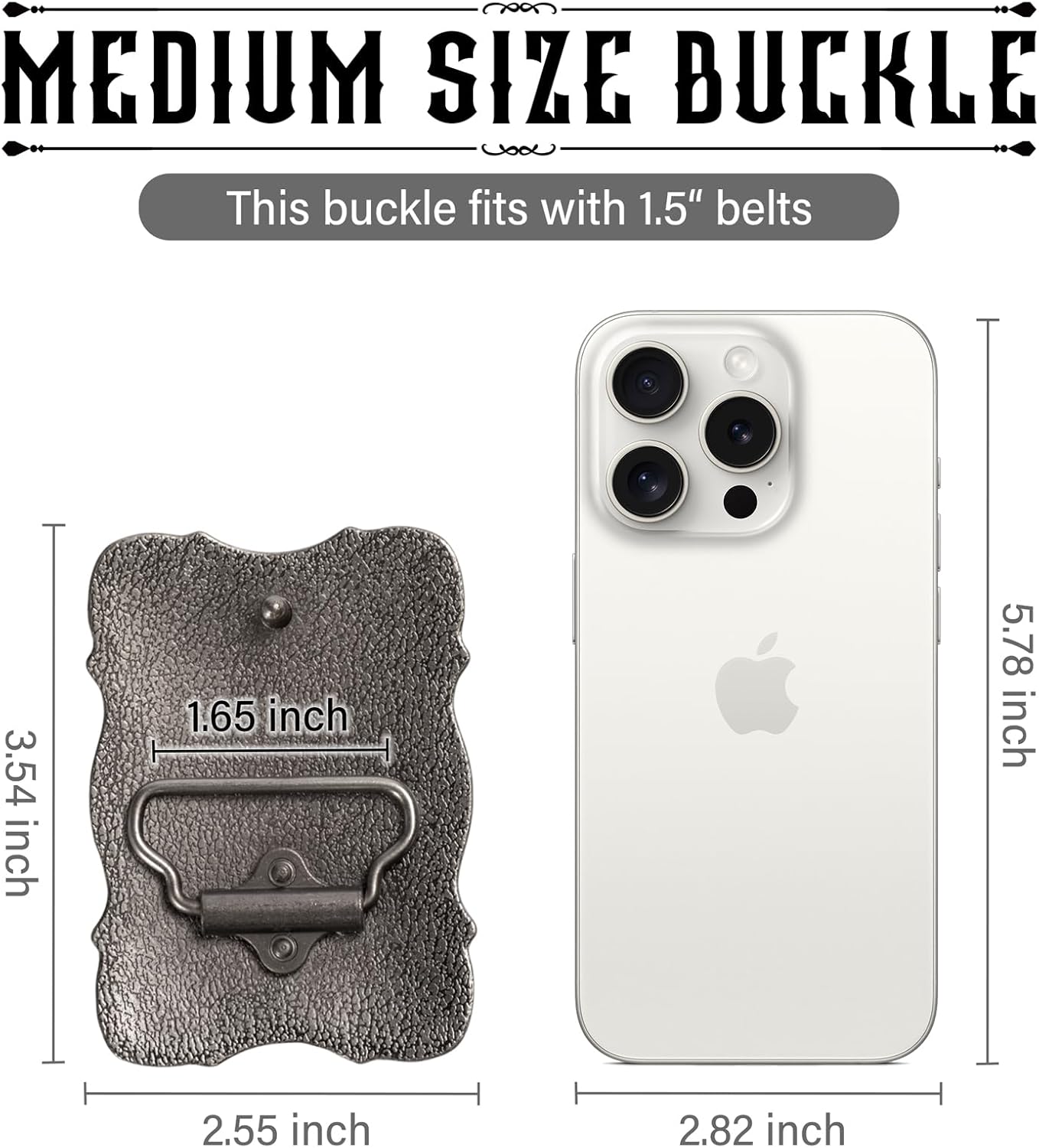 Vintage Celtic Pattern Cross Belt Buckle For Men Women - Image 4