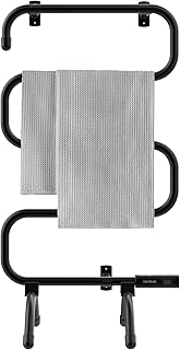 Cecotec Radiateur Sèche-serviettes Électrique à Basse Consommation ReadyWarm 5000 Towel Black. 100 W, Indicateur Lumineux, Systèmes de Sécurité, Montage au Sol ou au Mur, Idéal pour Salles de Bain.