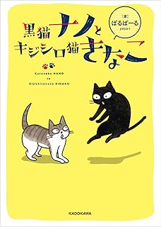 黒猫ナノとキジシロ猫きなこ