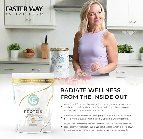 Miniatura 4 de Faster Way - Proteína en polvo - Carne de res alimentada con pasto hidrolizada - 0.71 oz de proteína por porción - Crecimiento y recuperación