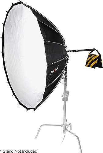 Miniatura 8 de Fotodiox DLX - Caja de luz parabólica de enfoque de 56 pulgadas con anillo de velocidad Bowens  56 pulgadas (55.1 in) enfocable y plegable