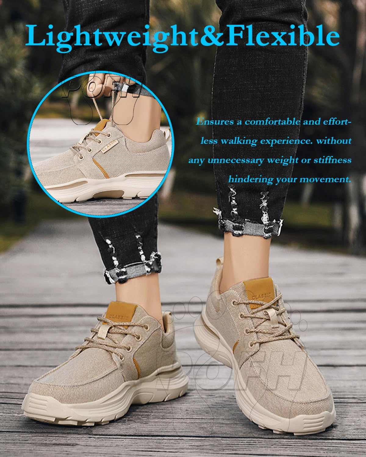 Scarpe Uomo Slip-On Ortopediche, Casual, Pianta Larga, Stile Passeggio