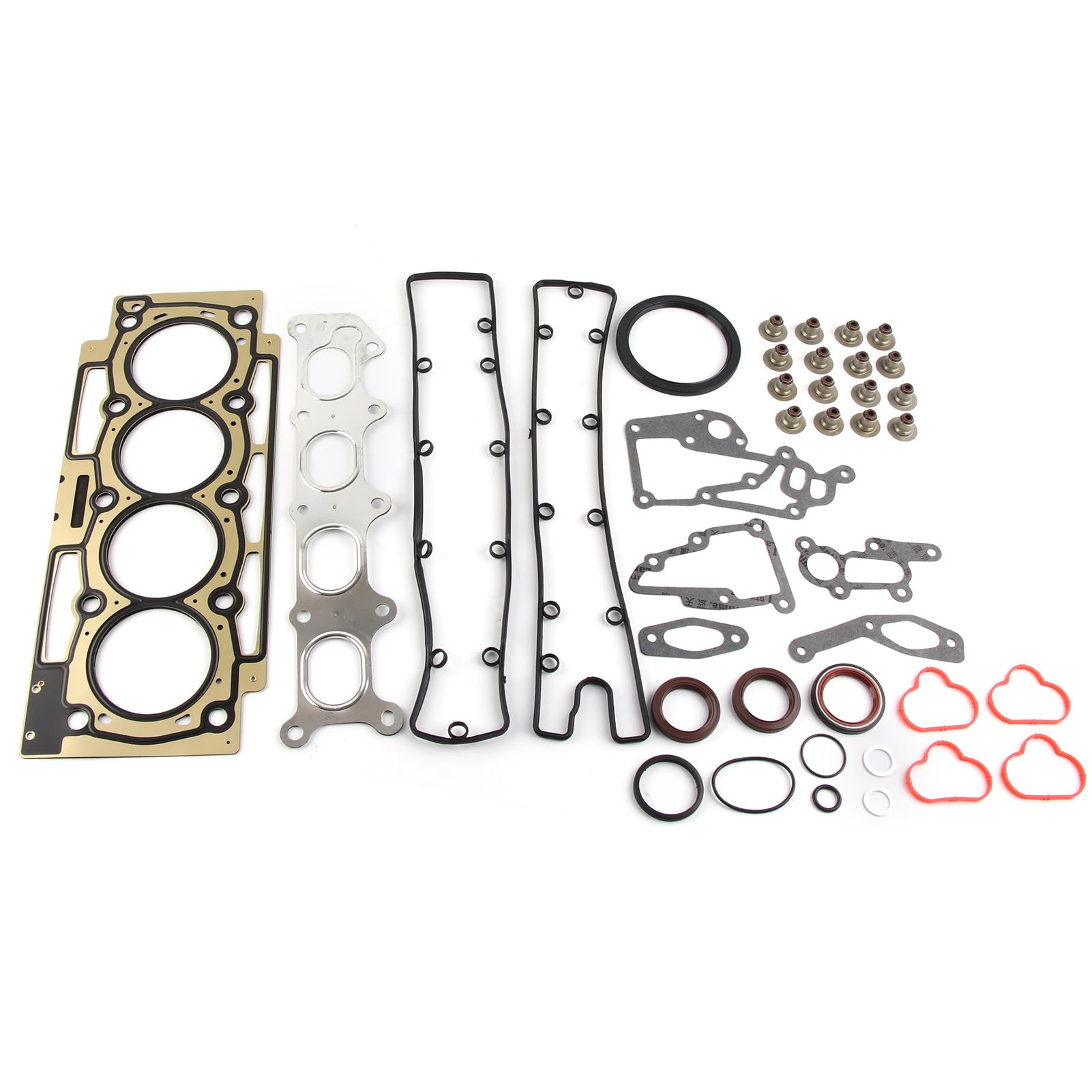 Juego de 39 Piezas de Culata de Junta de Motor, Juego de Juntas de Culata de Aleación Duradera, Accesorios de Repuesto Profesionales Estándar Originales para 206 307 308