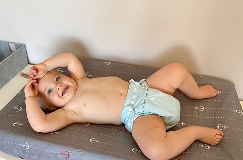 Miniatura 6 de ALVABABY - Funda para colchón de cunacolchoneta de cambiador de bebé, 100% algodón orgánico, suave y ligera. para niños y niñas.