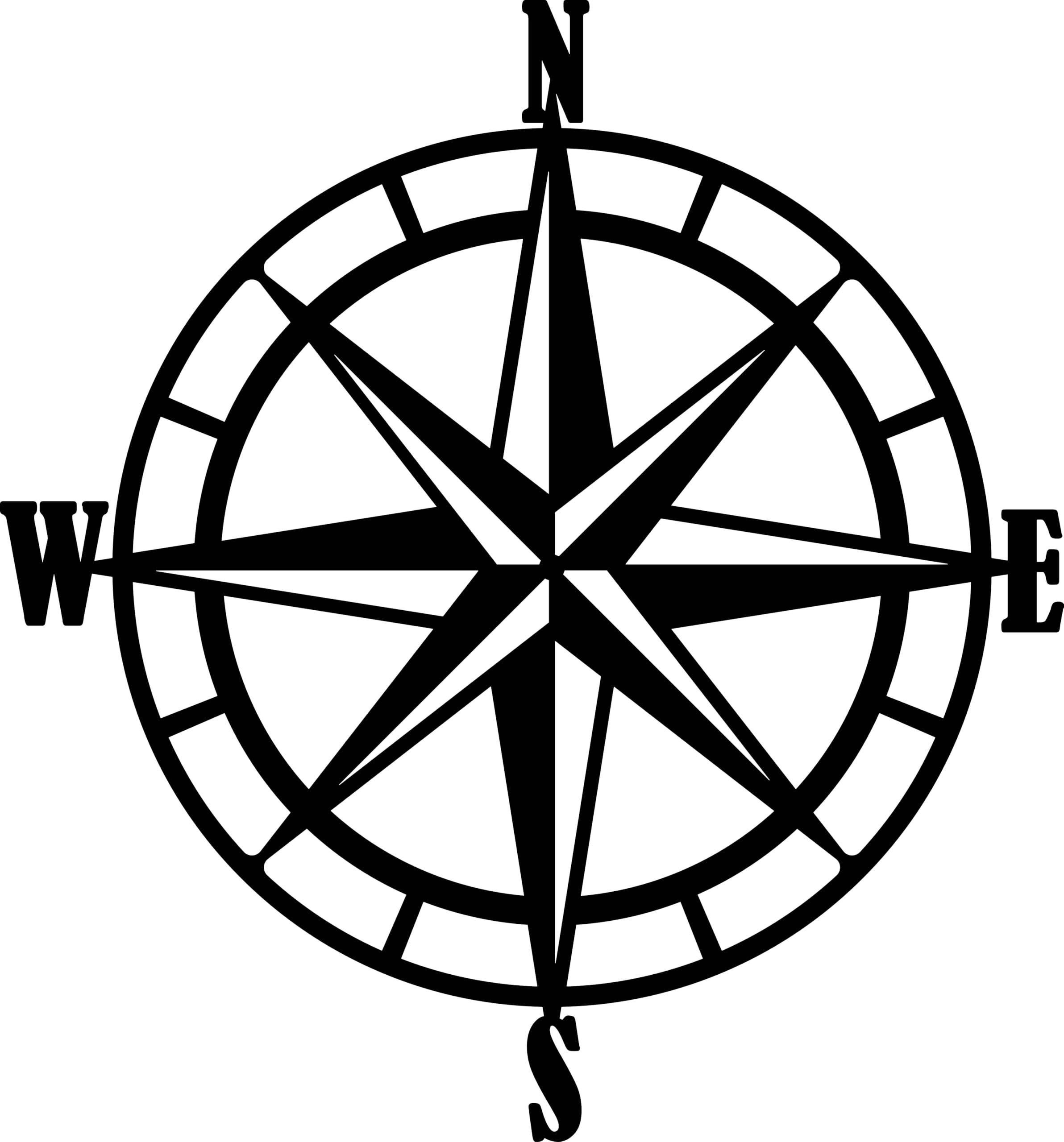Nautical Compass Rose Metal Wall Art