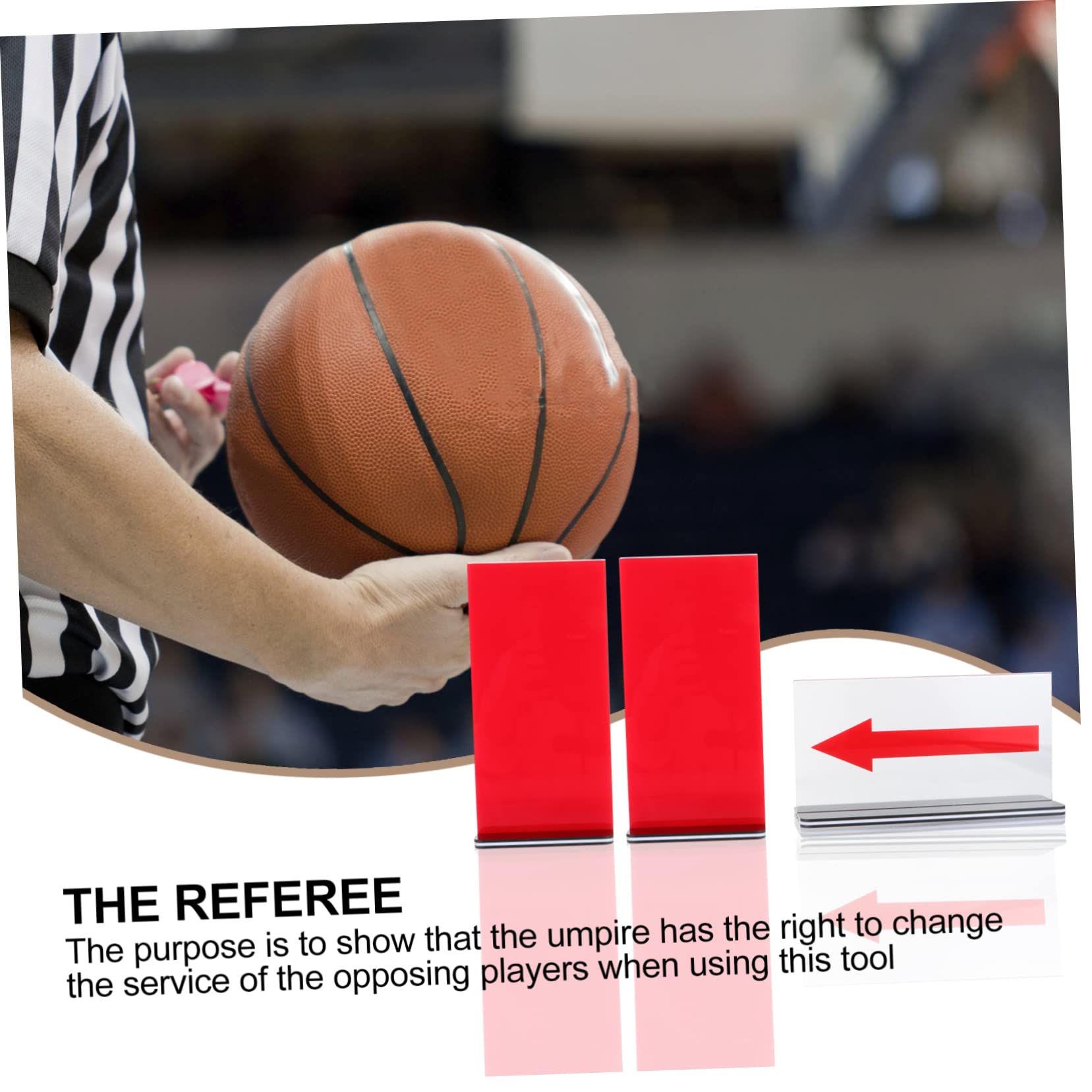 WOONEKY Tabellone Penalità per Basket in Acrilico Rosso Frecce Convertibili, Facile da Usare, Accessorio Professionale per Giochi e Competizioni di Pallacanestro