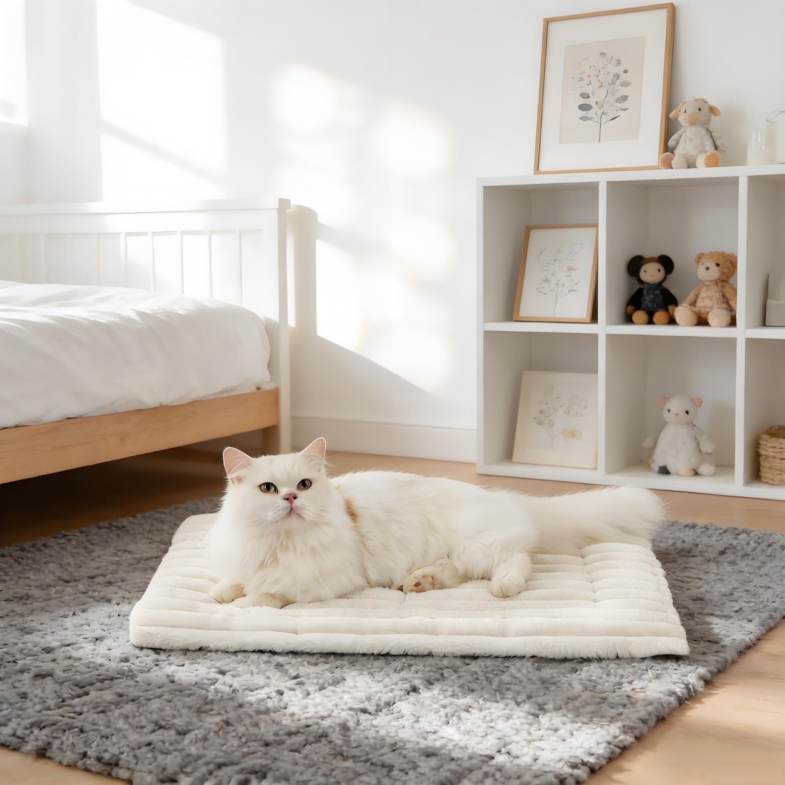 Generisch Selbstheizende Katzenmatte waschbare Katzenmatte und Hundedecke mit Rutschfester Unterseite für Katzen - und Hundebett