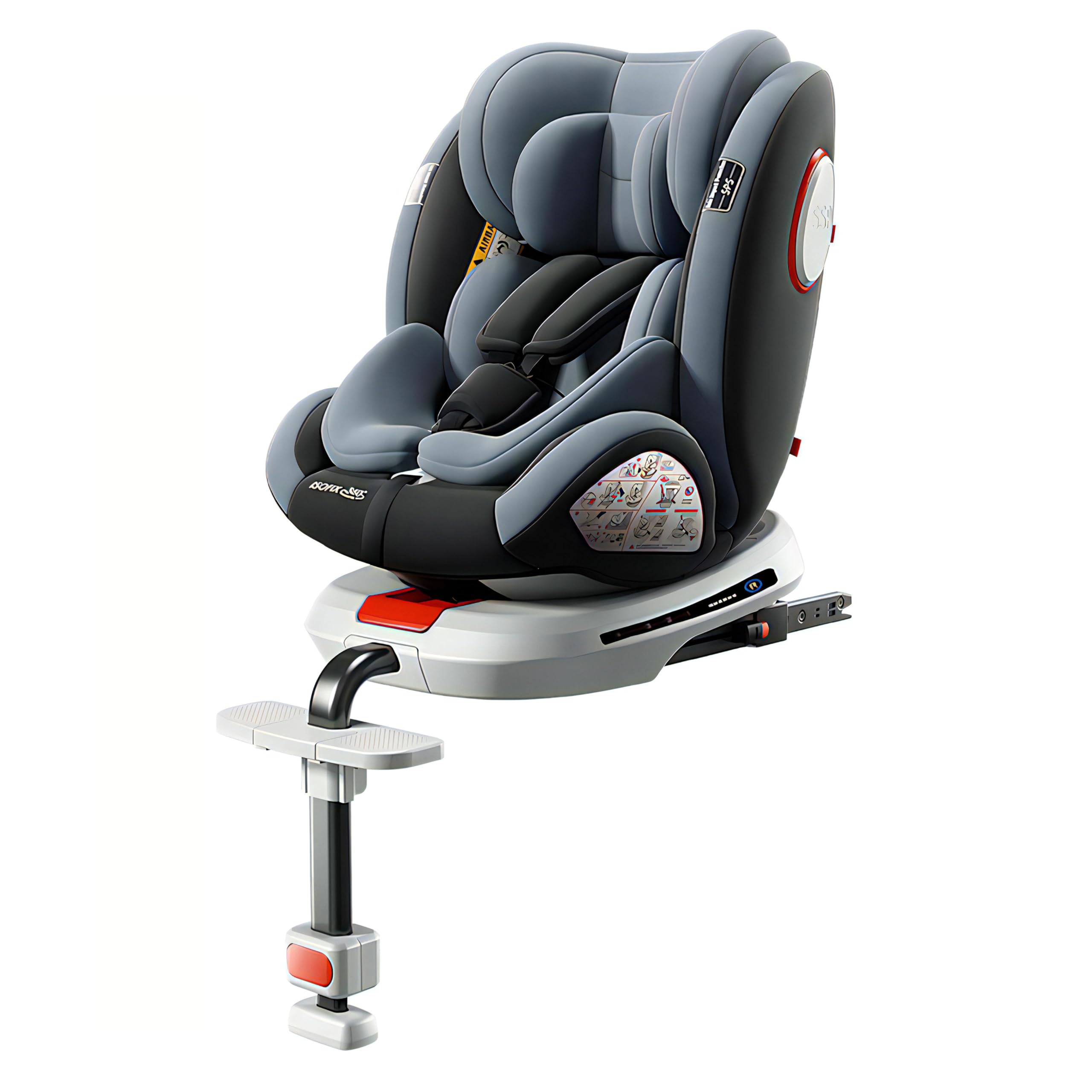チャイルドシート 360度 回転式 ISOFIX対応 成長に合わせて使える 新生児から12歳頃 (0-36kg) シートベルト固定 ジュニアシート ベビーシート 乗り降りらくらく ヘッドレスト11段階調節 5点式シートベルト 取り付け簡単 EU安全基準 ECE認証済み 二年保証 日本語の取扱説明書