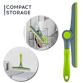 DSV Standard 10 Heavy Duty Green, Grey Window Cleaning Squeegee, Handheld Squeegee for Glass Doors, Windows, Car Windshields & More