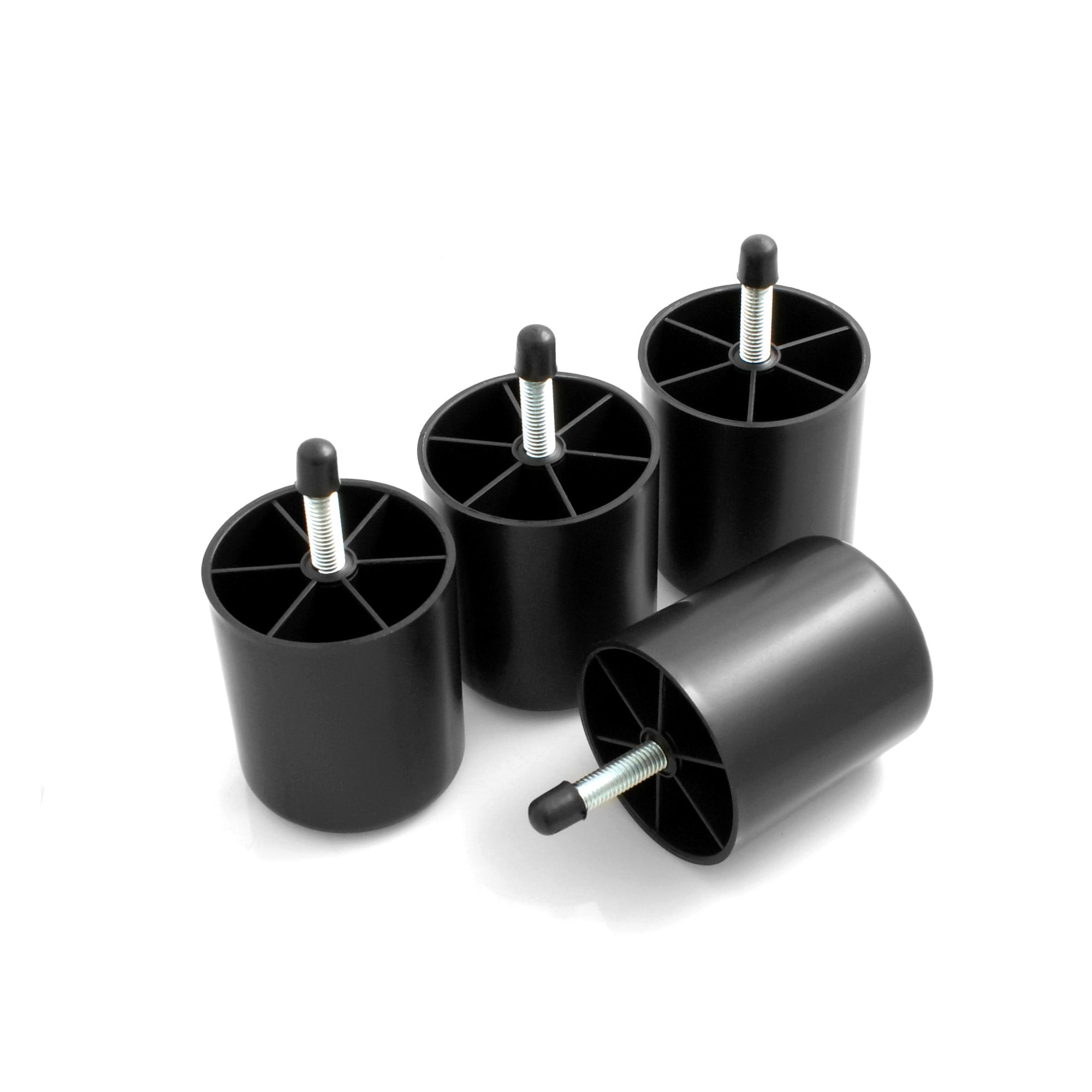 4er Set Möbelgleiter Schwarz - 45mm Kunststoffgleiter Für Sofa & Sessel